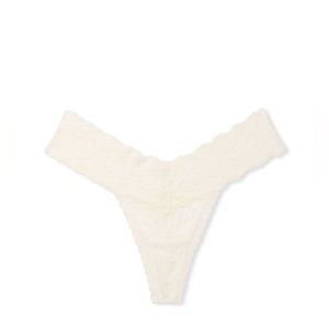 VICTORIA’S  SECRET Posey Lace Thong Panty Size M White